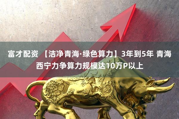富才配资 【洁净青海·绿色算力】3年到5年 青海西宁力争算力规模达10万P以上