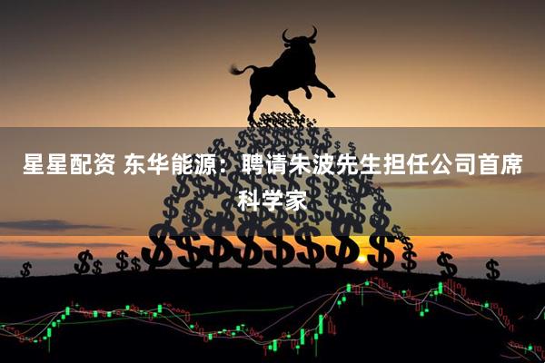 星星配资 东华能源：聘请朱波先生担任公司首席科学家