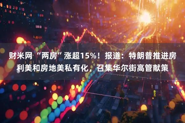 财米网 “两房”涨超15%！报道：特朗普推进房利美和房地美私有化，召集华尔街高管献策