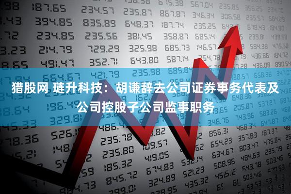 猎股网 琏升科技：胡谦辞去公司证券事务代表及公司控股子公司监事职务